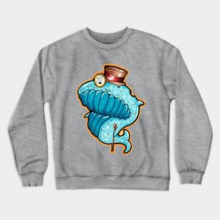 Fancy Whale Crewneck Sweatshirt